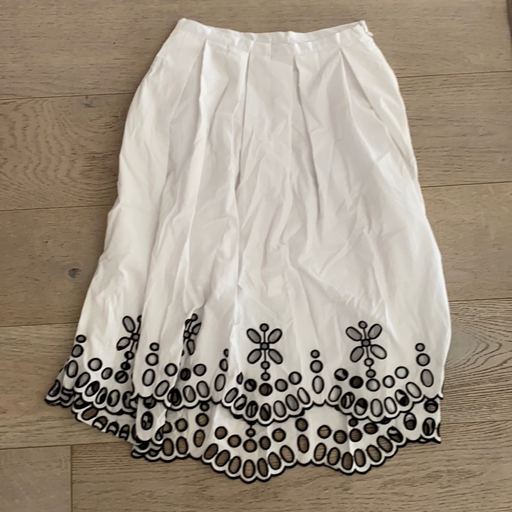Anthropologie Eyelet Hem Skirt
